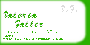 valeria faller business card